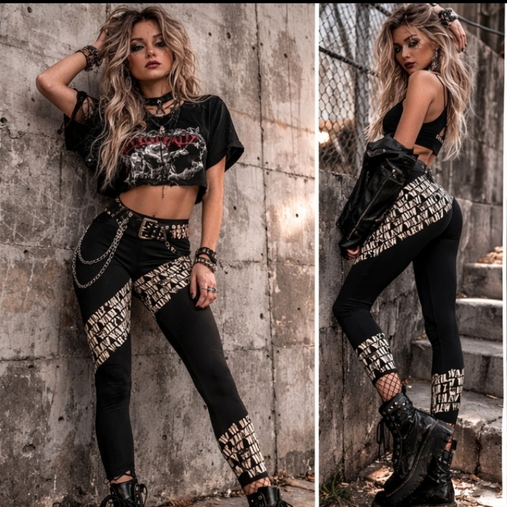 Lip Service Deadstock Corrison of Conformity Leggings WAR Rare Pants Punk Goth